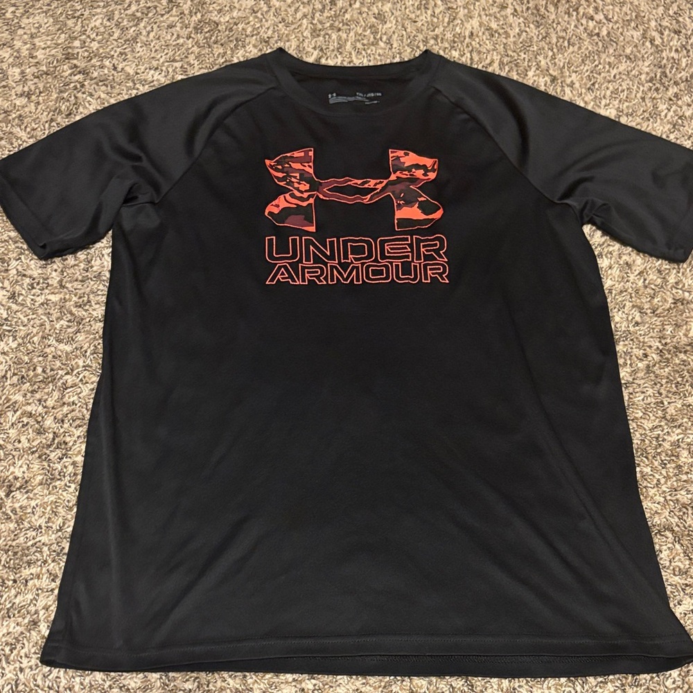 Under Armour Black Tee with Red Graphic